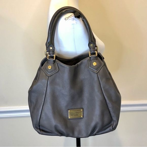 MARC JACOBS Workwear Grey Rolled Top Handles Satchel Crossbody Shoulder Bag - Picture 16 of 16